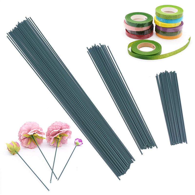Floral Tape Green - 인공 꽃 줄기 철 와이어 줄기