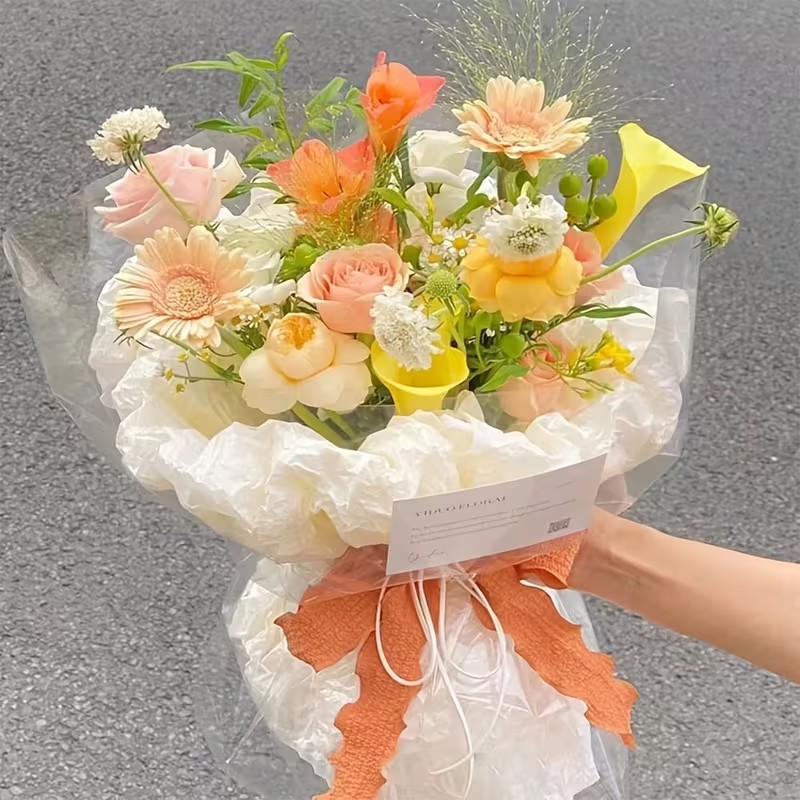 Cellophane Wrap Clear - 1/2pc 투명 셀로판 랩 롤-선물 바구니,