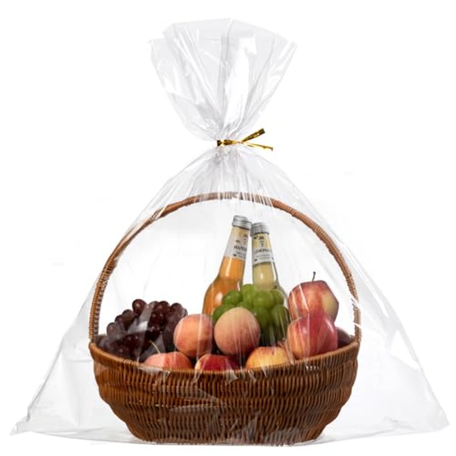 Cellophane Wrap Clear - 20개 투명 셀로판 가방, 24x30인치 대형
