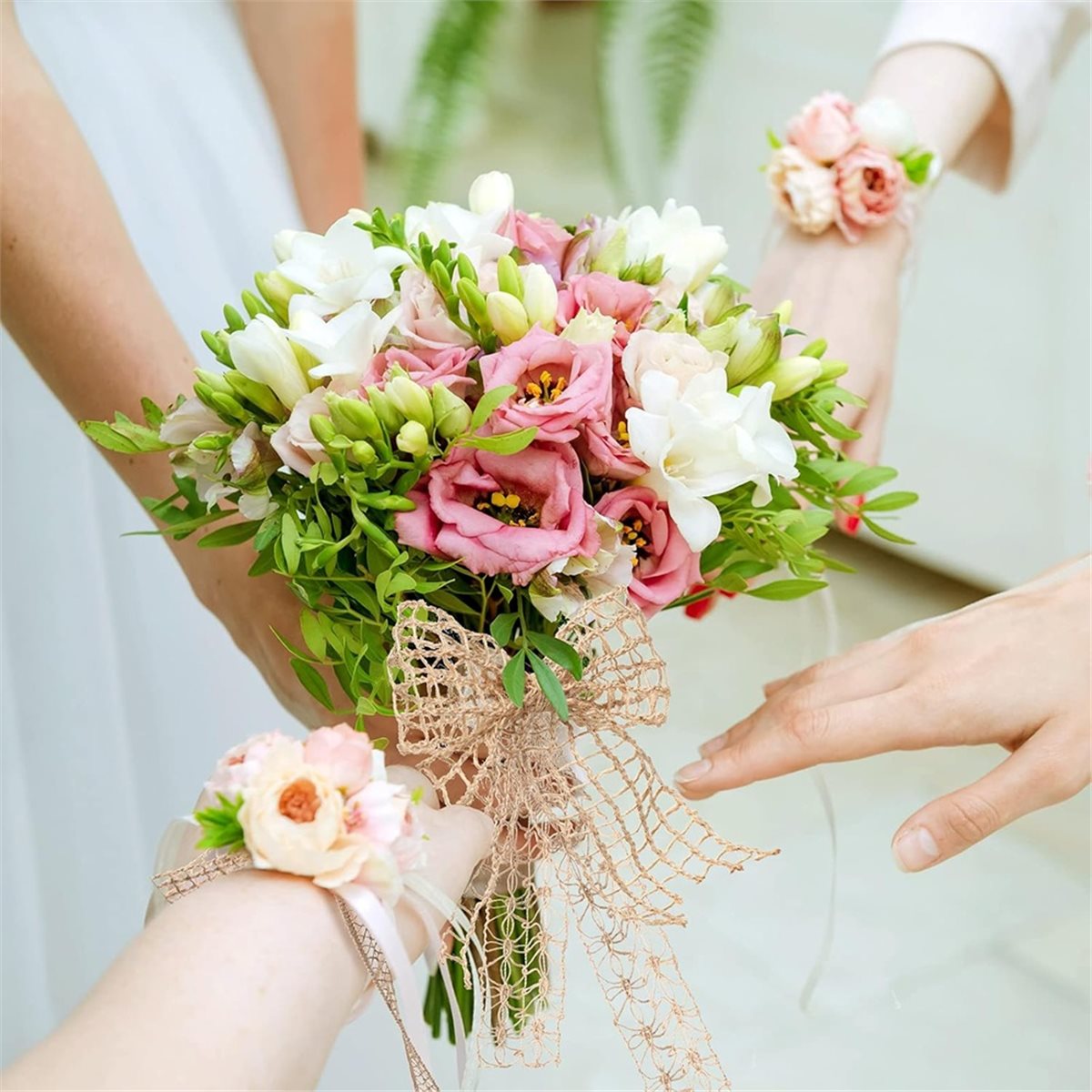 Twine Jute Natural - 5롤 13피트 천연 황마 리본 와이어드