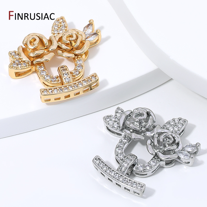 14K 금도금 황동 지르콘 꽃 진주 클래스프, 다중 줄 - Flower Supply 리뷰 및 가격