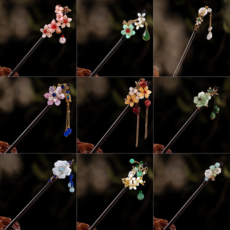 여성을위한 1Pc 나무 머리핀 머리 장식 중국 스타일  - Florist Supplies 리뷰 및 가격