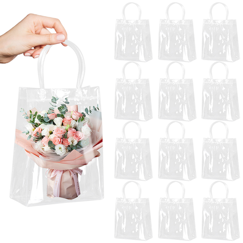 5/10Pcs 핸들 생일 파티 웨딩 PVC 캔디 선물  - Cellophane Wrap Clear 리뷰 및 가격