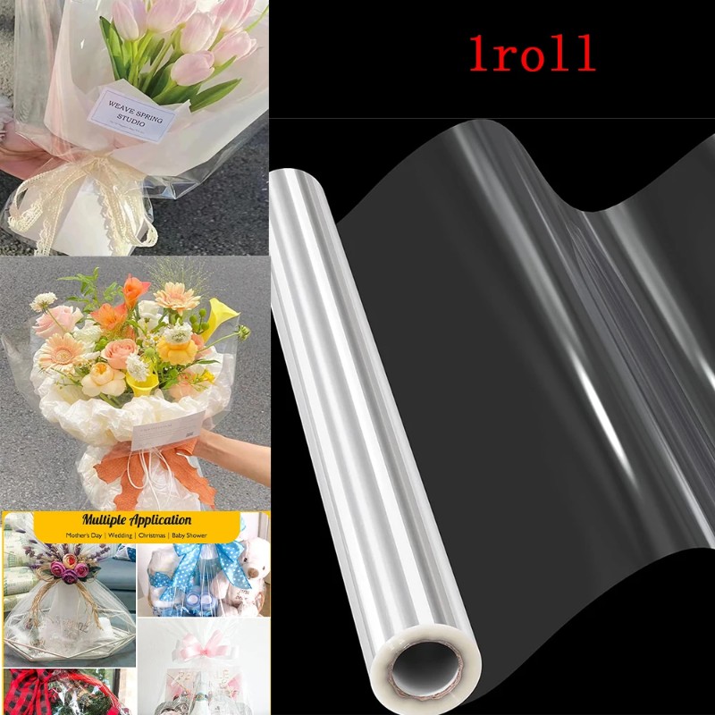 1/2pc 투명 셀로판 랩 롤-선물 바구니, 꽃다발,  - Cellophane Wrap Clear 리뷰 및 가격