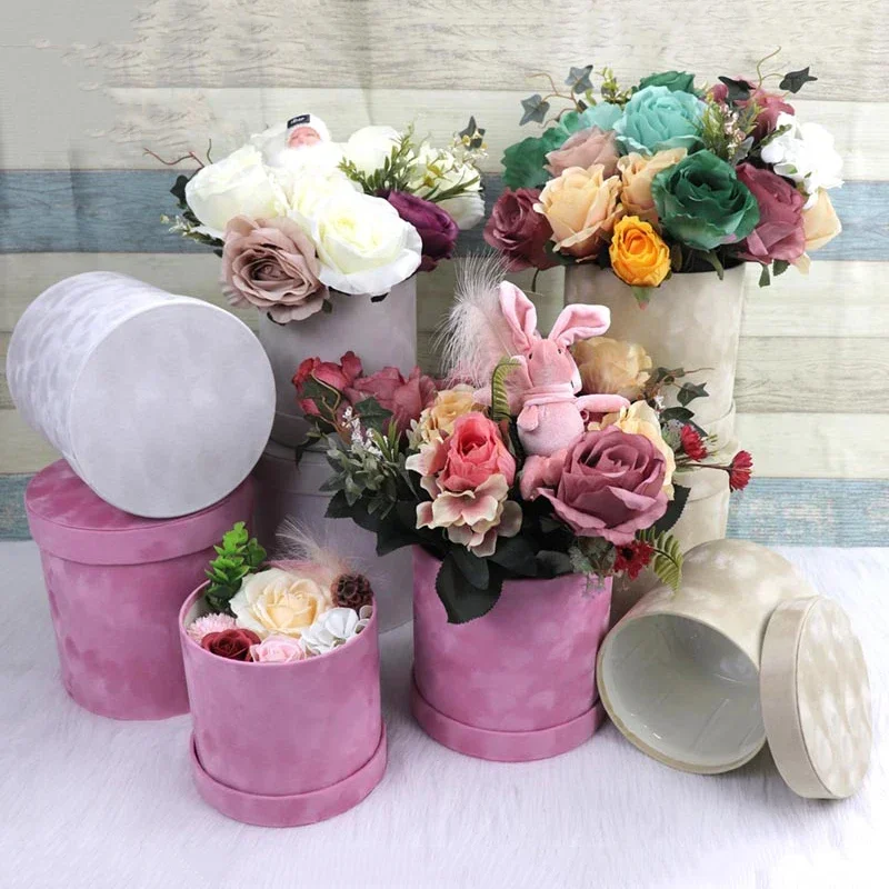 3 개/대 둥근 모양 벨벳 선물 상자 꽃집 꽃 홀더 버 - Florist Supply Buckets 리뷰 및 가격