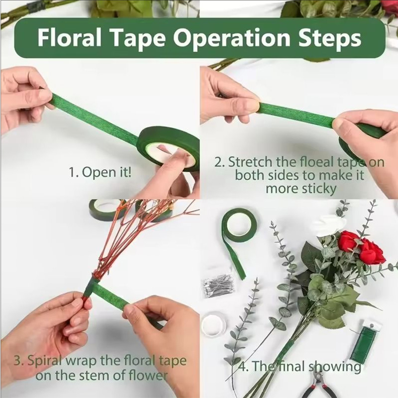 30야드 12MM 플로럴 스템 테이프 코사지 버튼홀 인 - Floral Tape Green 리뷰 및 가격
