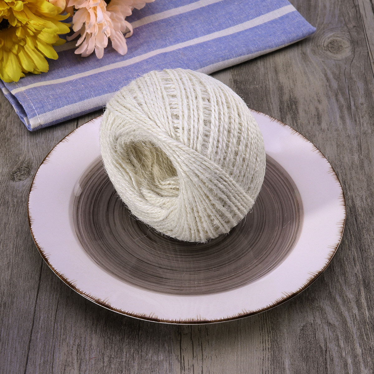 크리미 화이트 황마 로프 천연 끈은 DIY 공예, 홈  - Twine Jute Natural 리뷰 및 가격