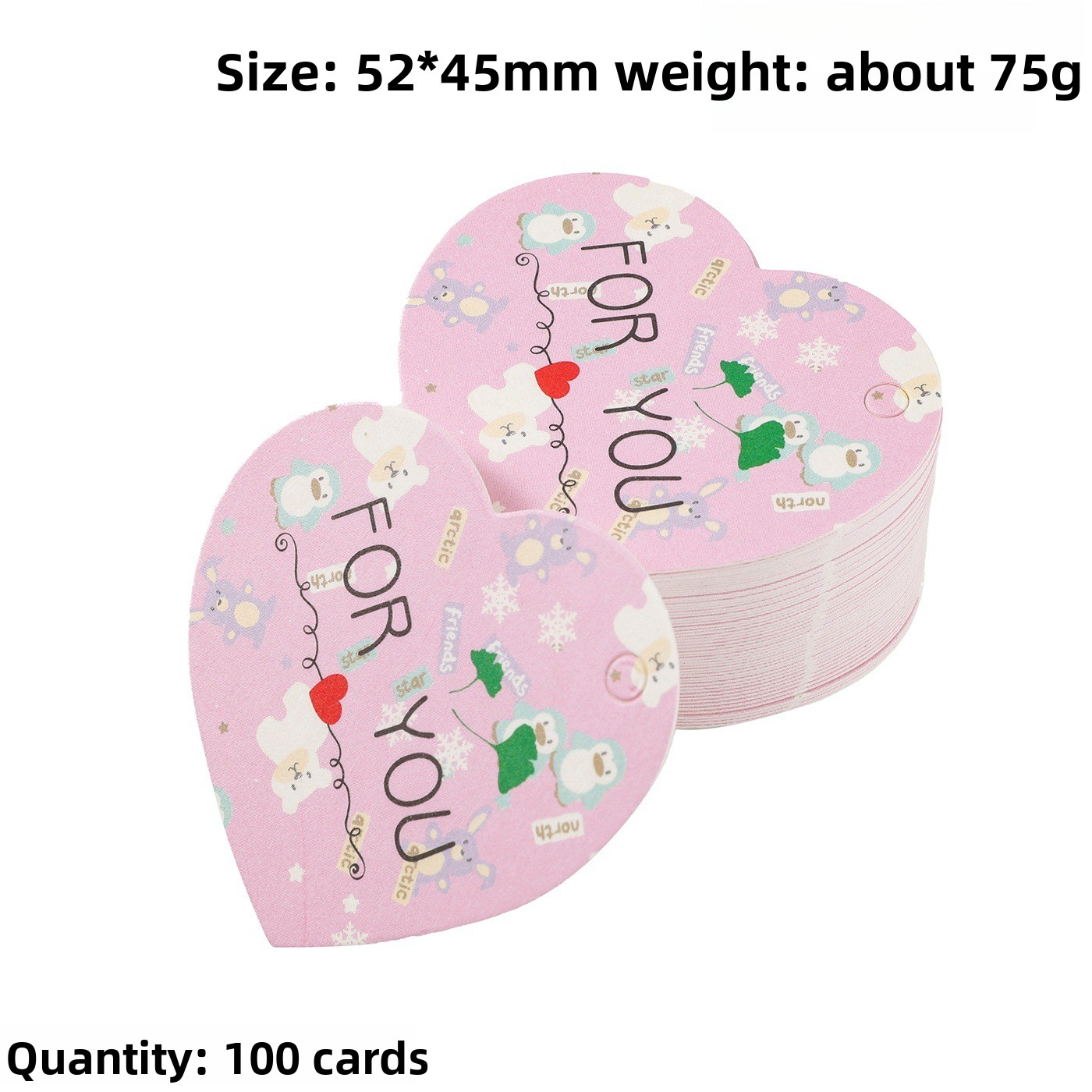100개 감사 선물 태그 카드 하트 사랑 가방 행택 웨 - Flower Supply 리뷰 및 가격