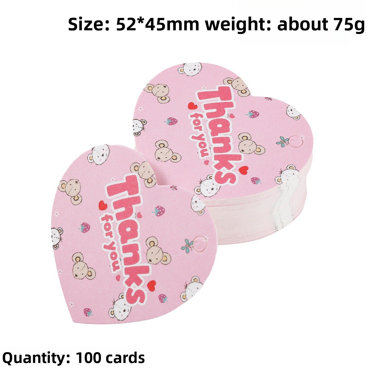 100개 감사 선물 태그 카드 하트 사랑 가방 행택 웨 - Flower Supply 리뷰 및 가격