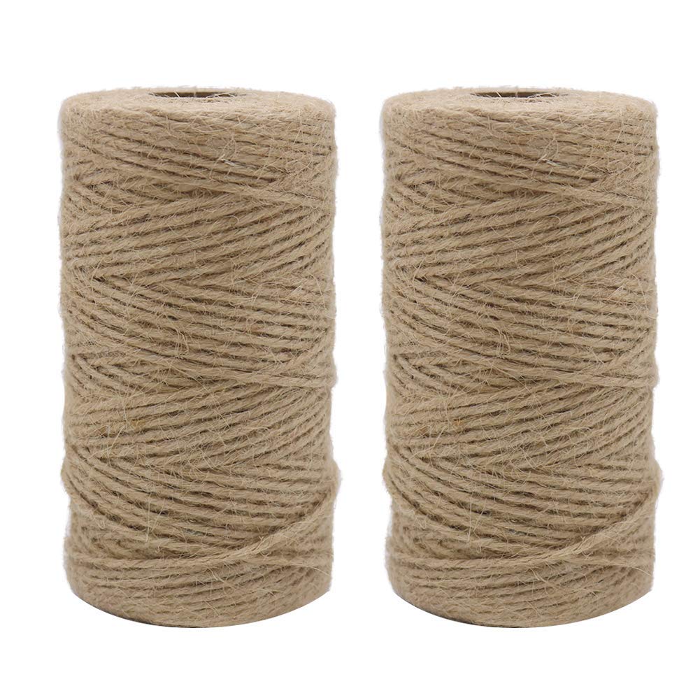2개입 X 333피트 2mm 3겹 황마끈, 포장용 끈, - Twine Jute Natural 리뷰 및 가격