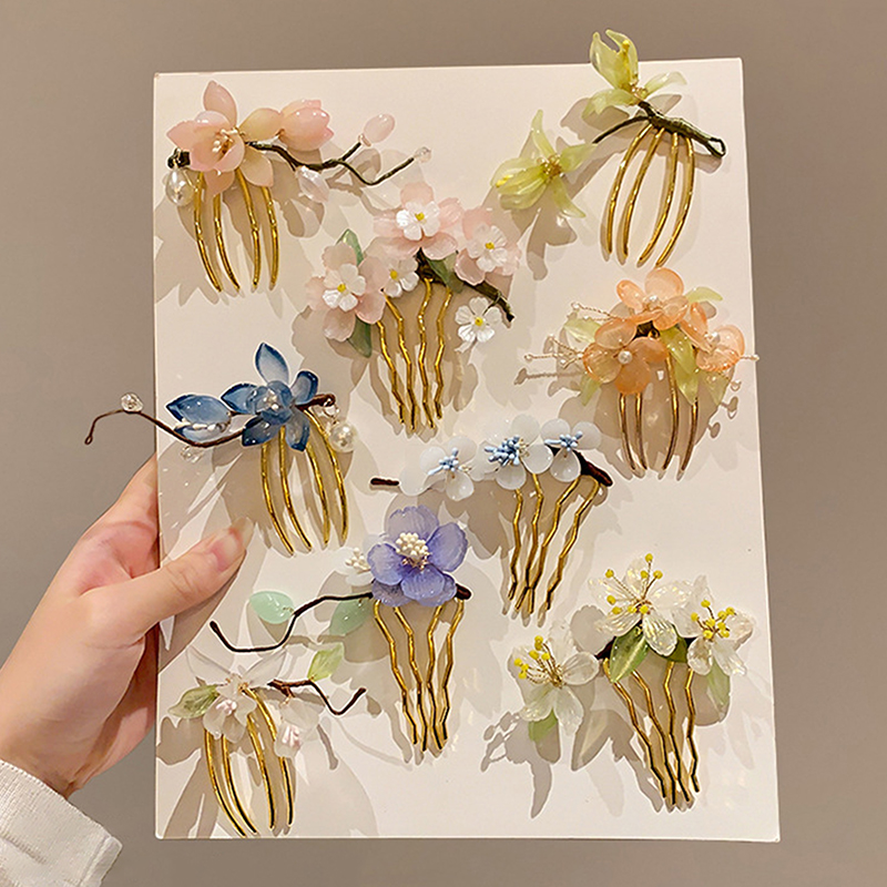 1Pc 클래식 헤어 빗 중국 스타일 헤어 스틱 U 모양 - Florist Supplies 리뷰 및 가격