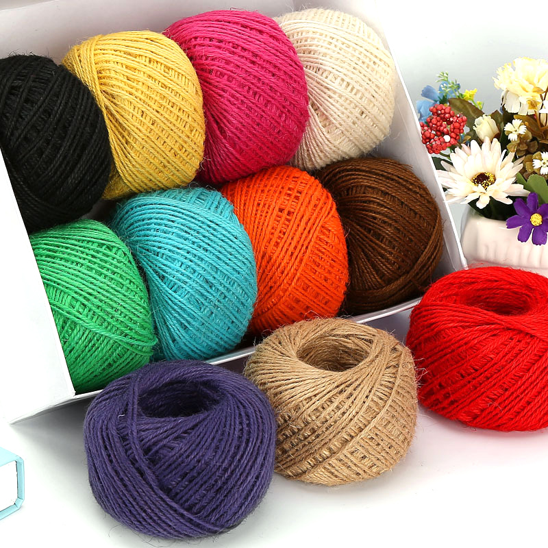 DIY 천연 2mm 50M/롤 다채로운 황마끈 삼베끈  - Twine Jute Natural 리뷰 및 가격