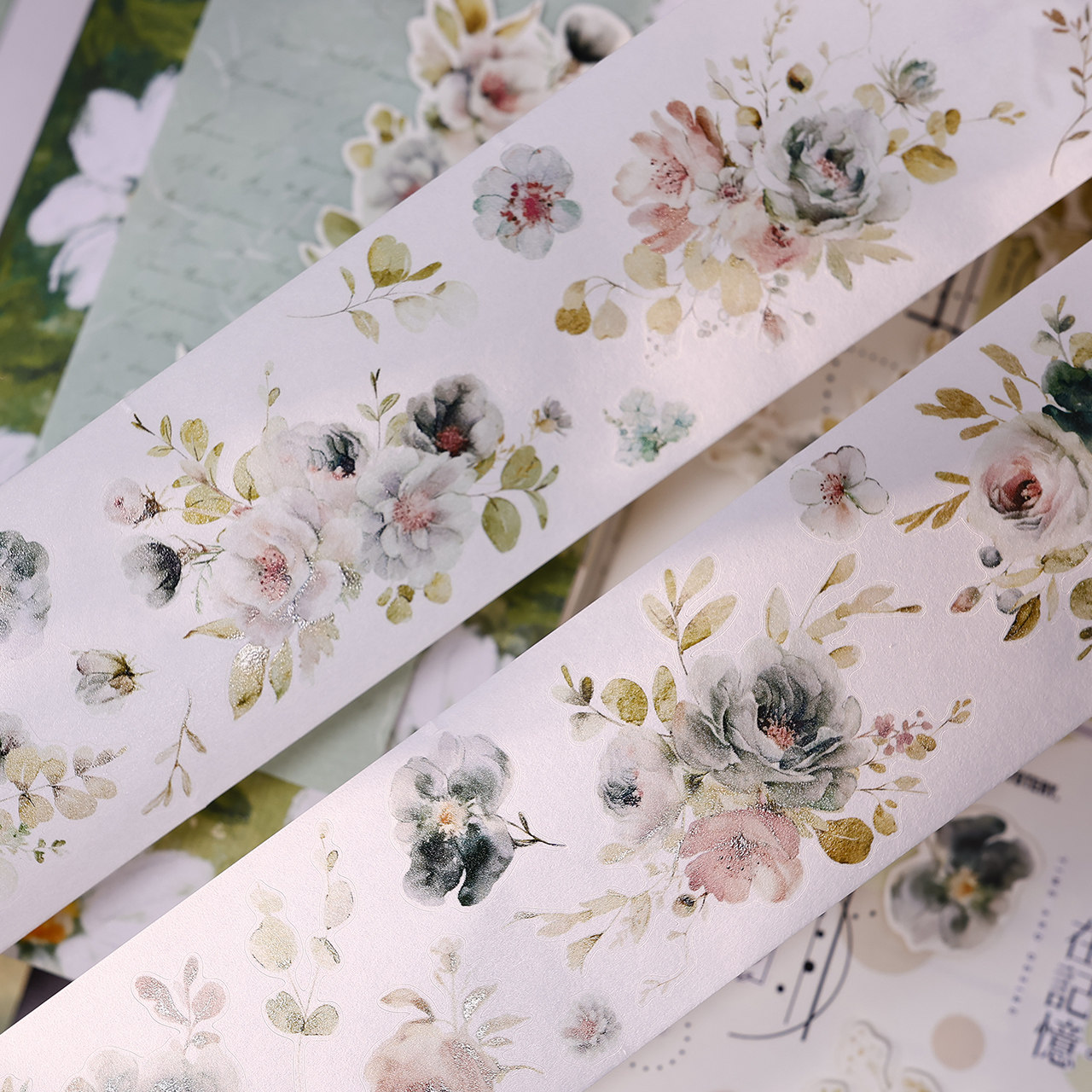 XiaoBaiJia Studio 빈티지 소프트 그린 로 - Floral Tape Green 리뷰 및 가격