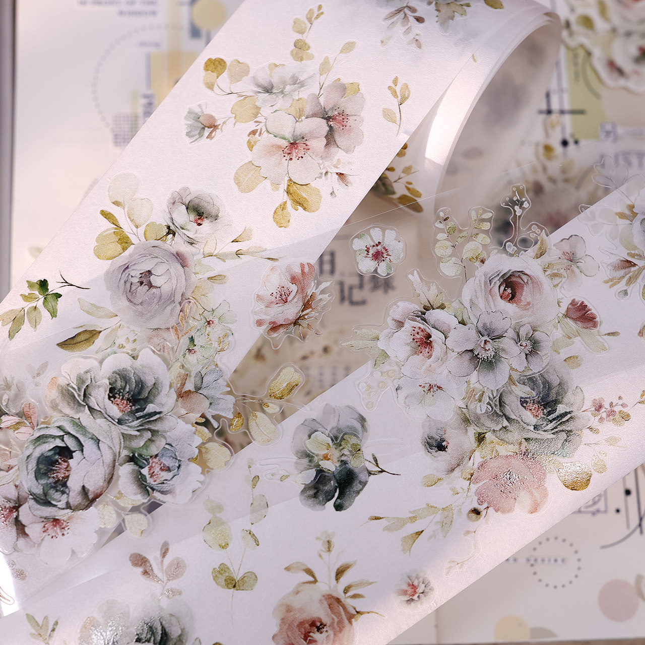 XiaoBaiJia Studio 빈티지 소프트 그린 로 - Floral Tape Green 리뷰 및 가격
