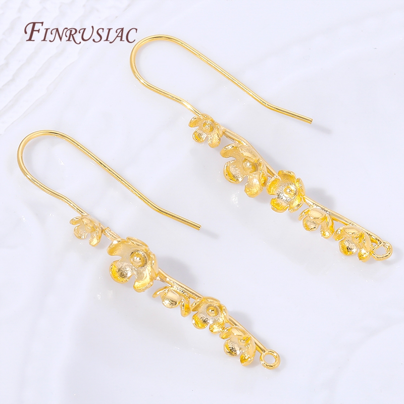 18K 금도금 꽃 귀걸이 고리, 빈티지 꽃무늬 드롭 귀 - Flower Supply 리뷰 및 가격