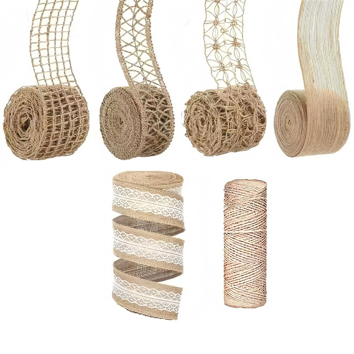 5롤 13피트 천연 황마 리본 와이어드 천연 황마 레이 - Twine Jute Natural 리뷰 및 가격