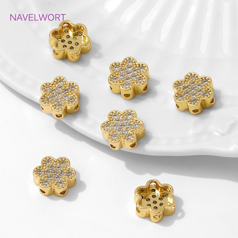 팔찌 용 18K 골드 도금 꽃 모양 비즈 분리기, 황동 - Flower Supply 리뷰 및 가격