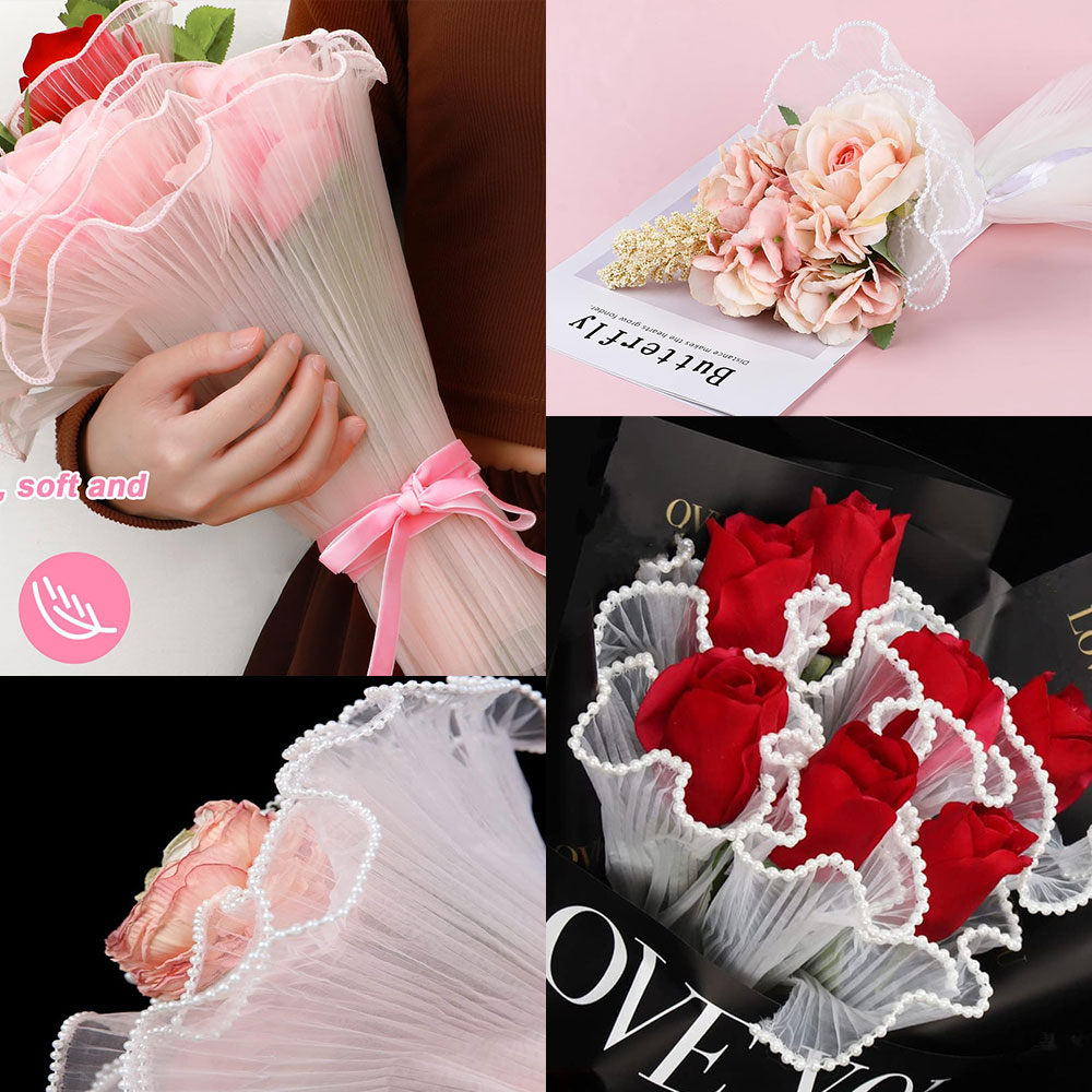 28cmX3.8Yds 꽃 포장지 진주 웨이브 원사 레이 - Florist Flower Supply 리뷰 및 가격