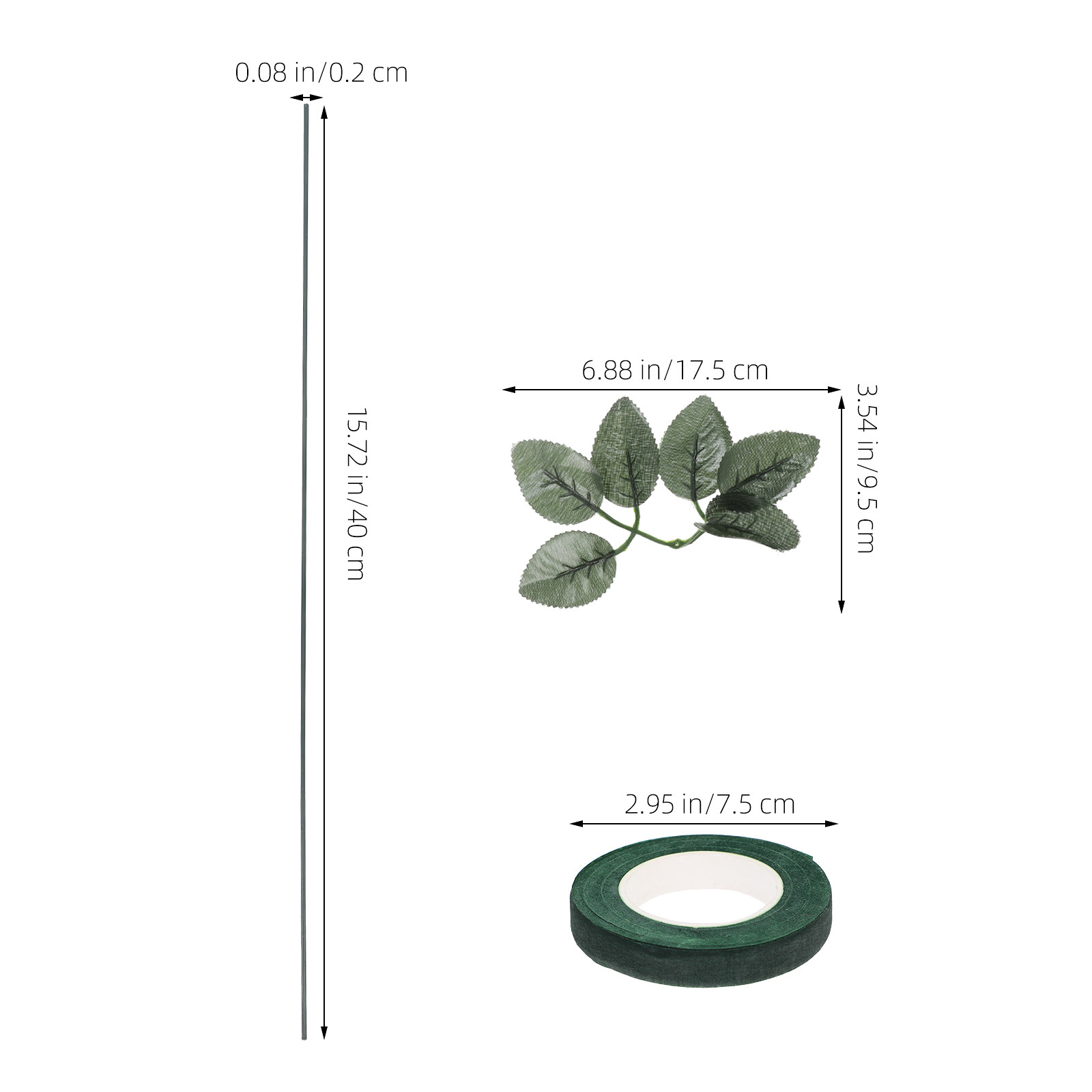 20개 꽃꽂이 키트 DIY 공예 세트, 생생한 인조 줄 - Floral Tape Green 리뷰 및 가격